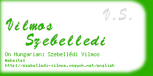 vilmos szebelledi business card